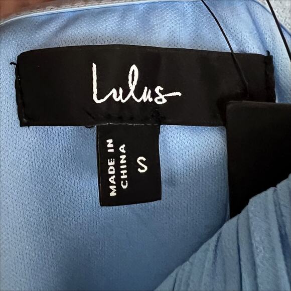 NWT Lulus Admirable Elegance Light Blue Pleated Bustier Maxi Dress Size Small - Picture 7 of 10